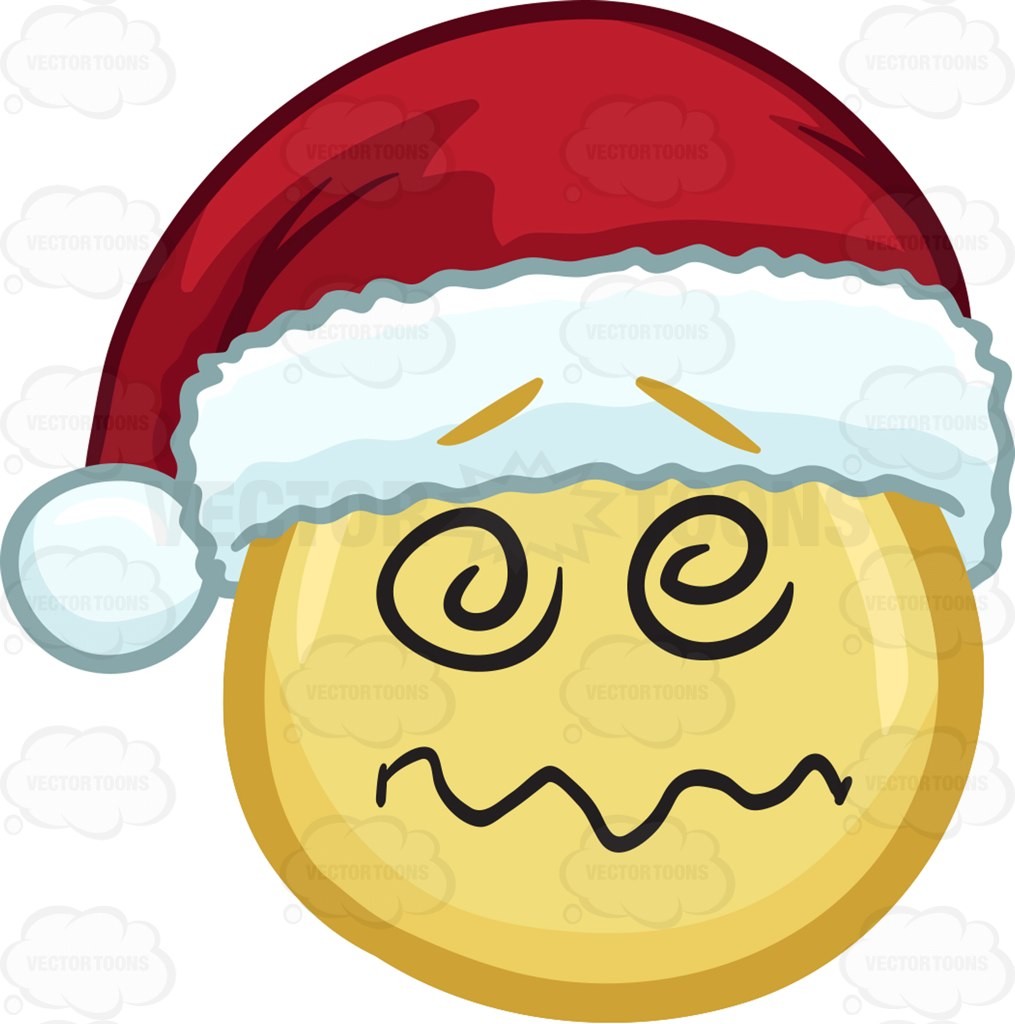 EMOTICONS yellow smiley with santa hat24